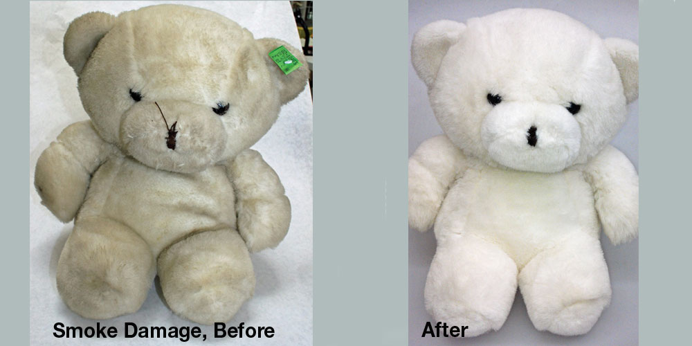 White bear before and after